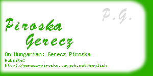 piroska gerecz business card
